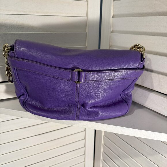 Fashion Boutique PURPLE Leather Shoulder Bag (Tory look alike) - Picture 5 of 8